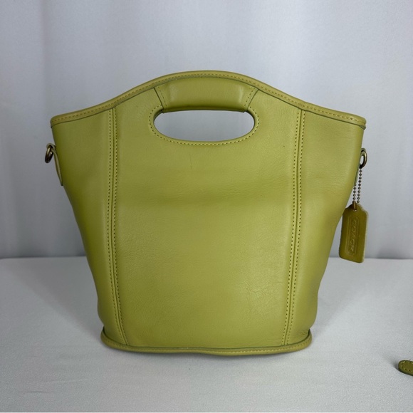 Coach 9993 Lime Green Leather Mini Bucket Shoulder Bag Crossbody Vintage Y2K - Picture 3 of 16